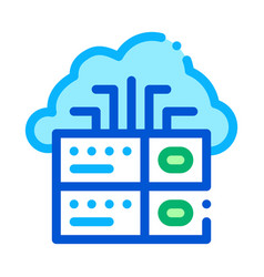 Voip Cloud Digital System Icon Outline