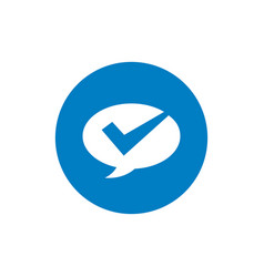 Chat Bubble And Checkmark Logo Icon