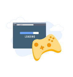 Cloud Gaming On Browser Concept Loading Game