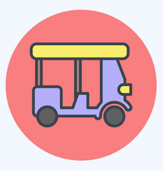 Icon Tuk Tuk Related To Thailand Symbol Color