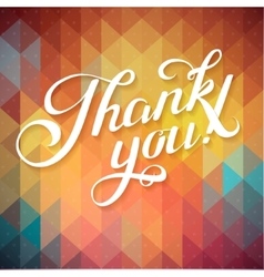 Thank you hand lettering Royalty Free Vector Image