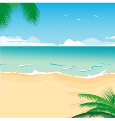 Tropical beach background Royalty Free Vector Image