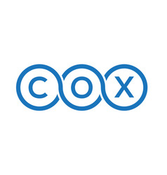 Cox Letter Logo Design On White Background