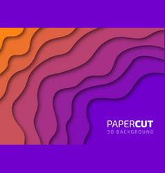 Orange Pink And Blue Paper Cut Background