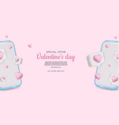 Smartphone With Heart 3d Valentine