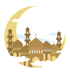 Muslim Crescent Moon And Mosque