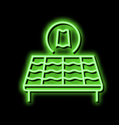 Slate Roof Neon Glow Icon