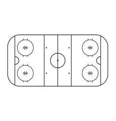 Hockey Field Outline Rink Ice Arena