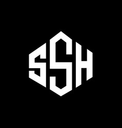 Ssh Letter Logo Design With Polygon Shape