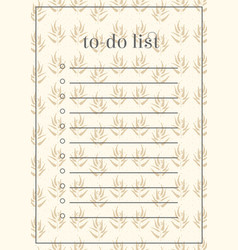 To Do List Planner Template With Flora Beige