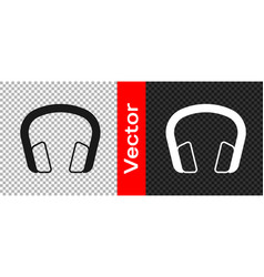 Black Headphones Icon Isolated On Transparent