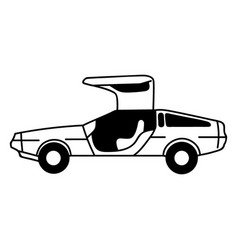 Cool White Vintage Car Cut Out