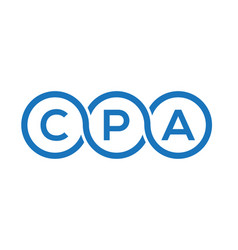 Cpa Letter Logo Design On White Background