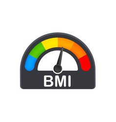 Indikator Bmi On White Background Chart Concept