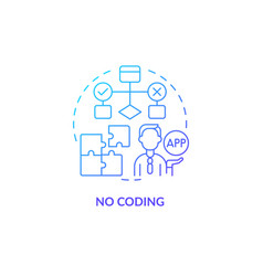 No Coding Blue Gradient Concept Icon