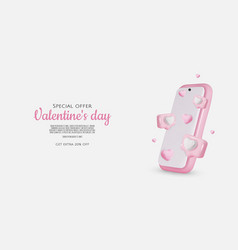 Smartphone With Heart 3d Valentine