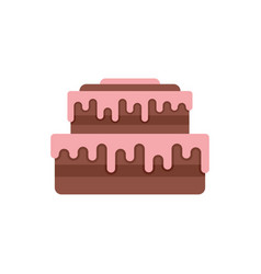 Sweet Cake Icon Flat Cream Food