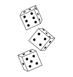 Dice Cubes Outline Icon