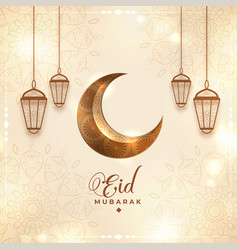 Eid festival wishes greeting background islamic Vector Image