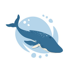 Hand Drawn Cartoon Whale Of