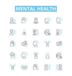 Mental Health Line Icons Set