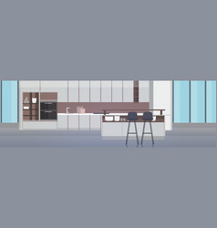 Modern Kitchen Interior Empty No People House Room