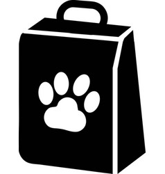 Pet Cat Food Bag Sign Simple Icon On Background