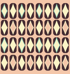 Retro Vintage Mid Century Pattern In 70s Style