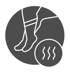 Foot With Bad Odor Solid Icon Smelly Socks