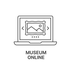 Museum Online Tour Icon Editable Stroke