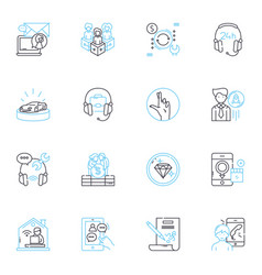 Patron Rapport Linear Icons Set Trust