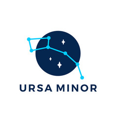 Ursa Minor Star Constellation Logo Icon