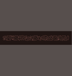 Cocoa Bean Horizontal Line Ornament Chocolate