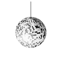 Disco Ball With Light Rays Isolated On White