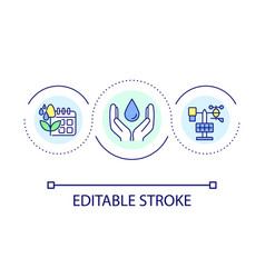 Smart Irrigation System Loop Concept Icon