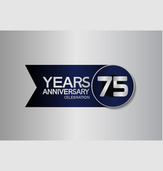 75 Years Anniversary Logo Style With Circle