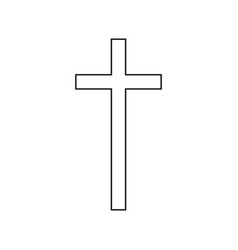 Catholic Cross Single Line Drawing Traditional