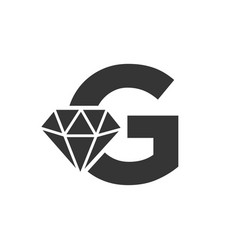 Letter G Diamond Logo Design Jewelry