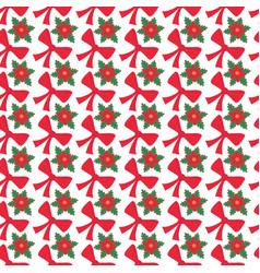 Free Christmas Ribbon Pattern With Flowers