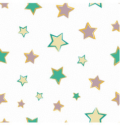 Gold Silver Teal And Dusky Pink Line Art Stars