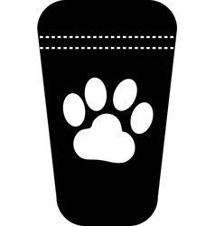 Pet Cat Food Bag Sign Simple Icon On Background