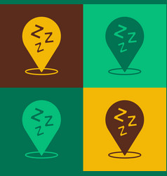 Pop Art Sleepy Icon Isolated On Color Background