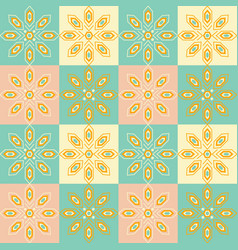 Retro Vintage Floral Pattern In 70s Style