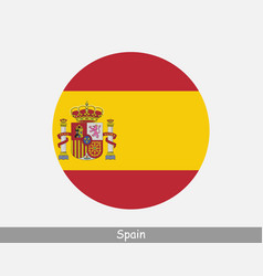 Spain Round Circle Flag