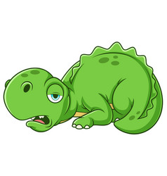 Tired Dinosaur Dog Lying Down Cartoon Clip Art