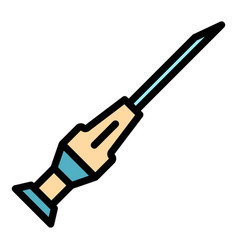 Catheter Device Icon Color Outline