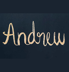 Gold Font Andrew Name Typography