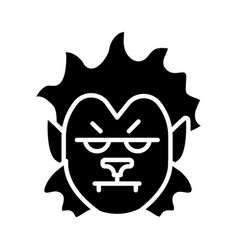 Halloween Werewolf Mask Silhouette Style Icon