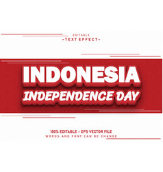 Indonesia Independence Day Text Effect Emboss