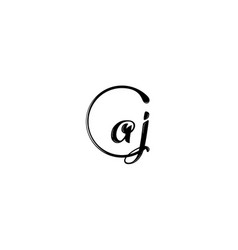 Aj Stylish Fashion Logo Initial Concept With High